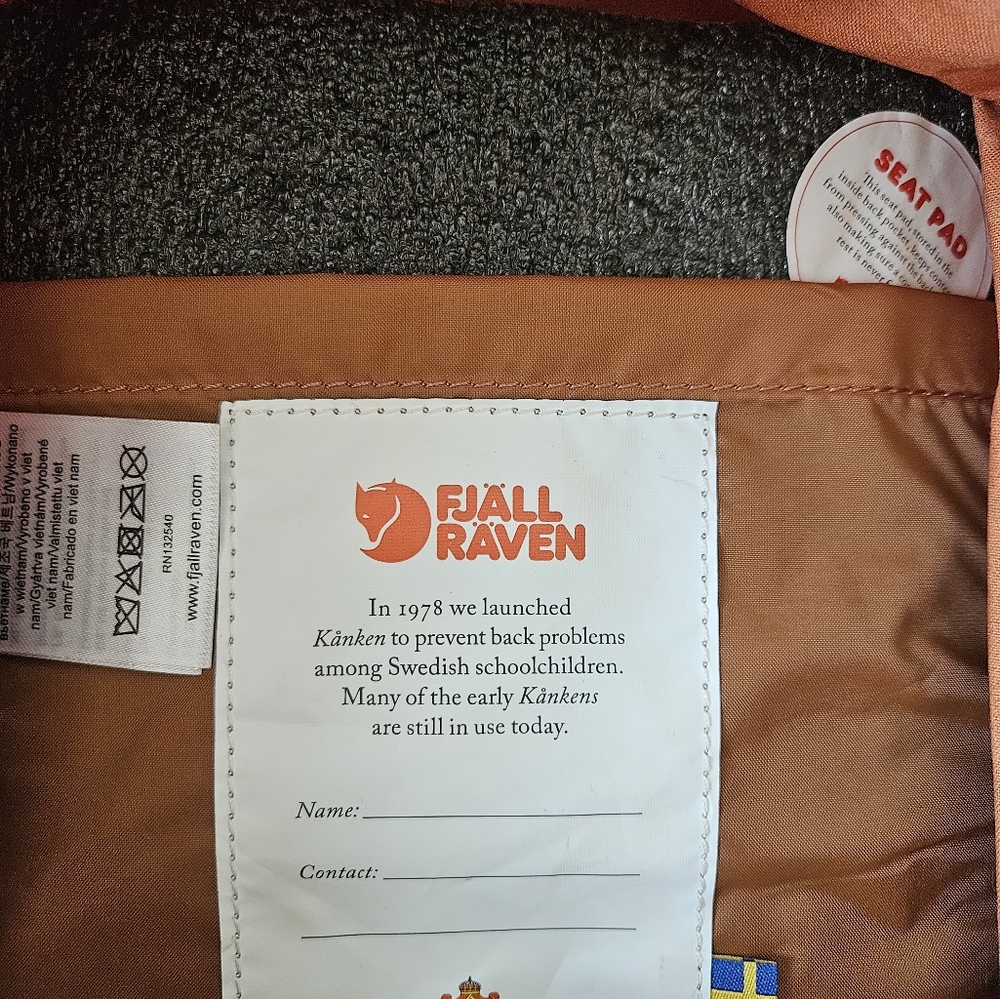 FJALLRAVEN Kånken Unisex Young And Adult Terracota Brown Mini Backpack NWOT - Picture 5 of 12
